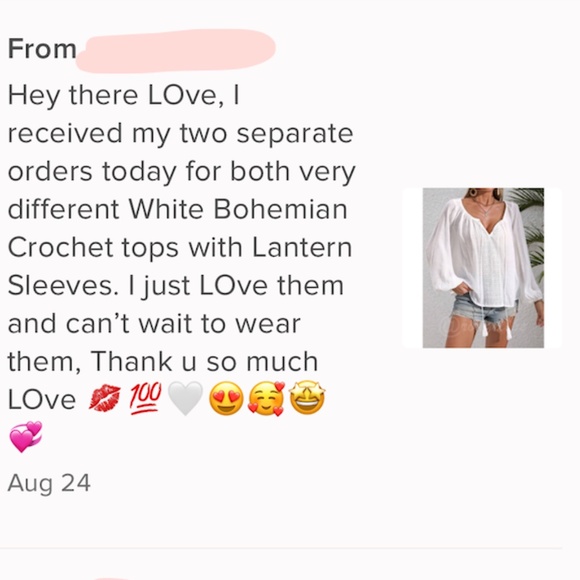 French Style White Blouse Top V-Neck with Tassel Ties - Picture 9 of 9